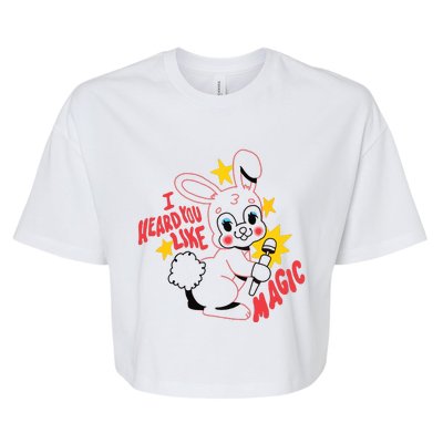 I Heard You Like Magic Pink Rabbit Bella+Canvas Jersey Crop Tee