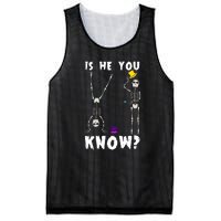 Is He You Know Skeleton Funny Mesh Reversible Basketball Jersey Tank