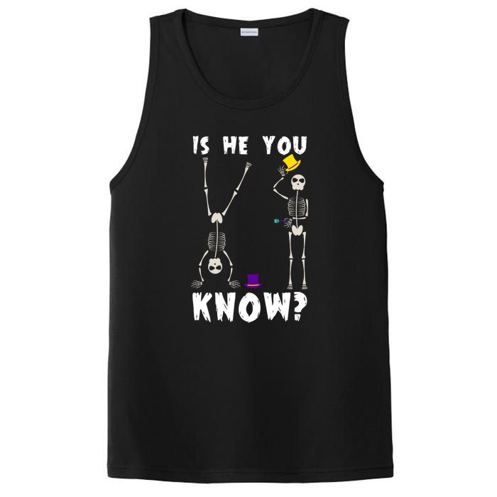 Is He You Know Skeleton Funny PosiCharge Competitor Tank