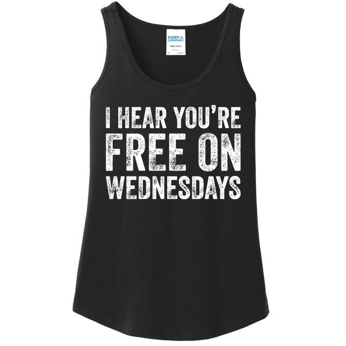 I Hear You’Re Free On Wednesdays Funny Biden Saying Ladies Essential Tank