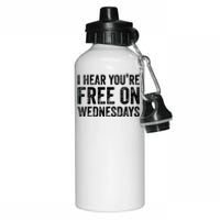 I Hear You’Re Free On Wednesdays Funny Biden Saying Aluminum Water Bottle