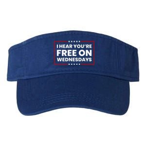 I Hear You’Re Free On Wednesdays Funny Biden Saying Valucap Bio-Washed Visor