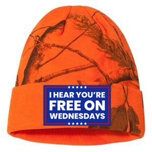 I Hear You’Re Free On Wednesdays Funny Biden Saying Kati Licensed 12" Camo Beanie