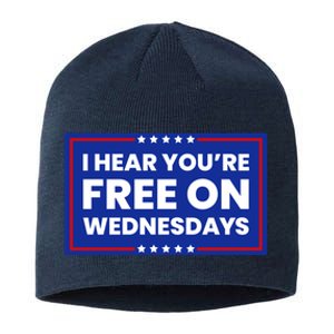 I Hear You’Re Free On Wednesdays Funny Biden Saying Sustainable Beanie