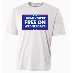 I Hear You’Re Free On Wednesdays Funny Biden Saying Cooling Performance Crew T-Shirt