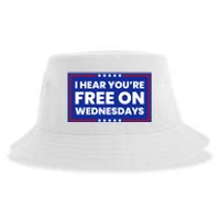 I Hear You’Re Free On Wednesdays Funny Biden Saying Sustainable Bucket Hat