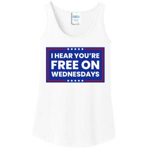 I Hear You’Re Free On Wednesdays Funny Biden Saying Ladies Essential Tank