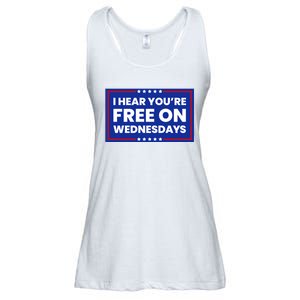 I Hear You’Re Free On Wednesdays Funny Biden Saying Ladies Essential Flowy Tank