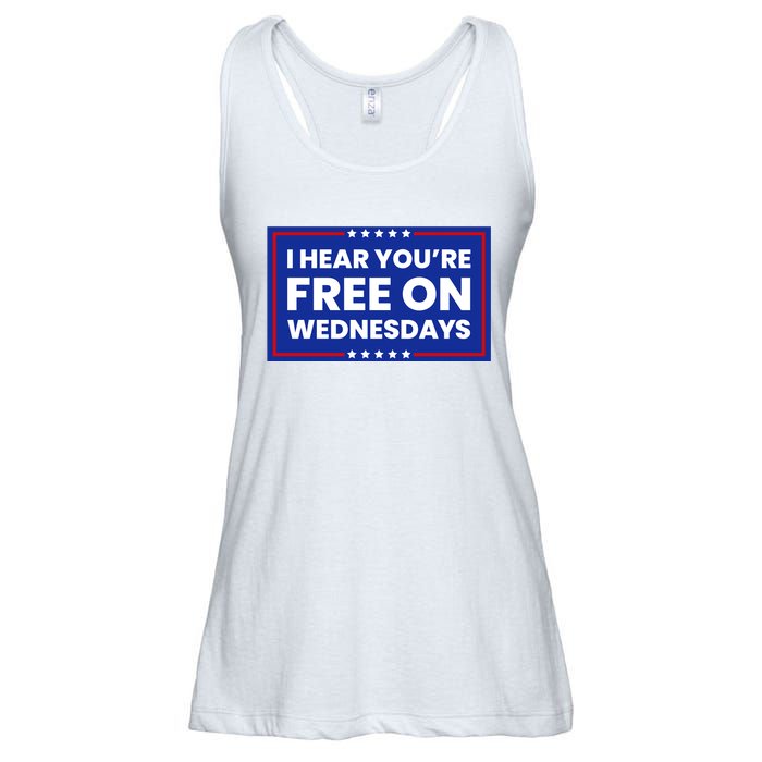 I Hear You’Re Free On Wednesdays Funny Biden Saying Ladies Essential Flowy Tank