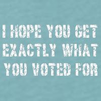 I Hope You Get Exactly What You Voted For Voting Election Sueded Cloud Jersey T-Shirt