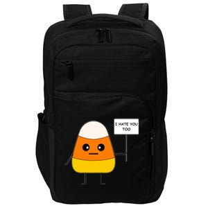 I Hate You Too Funny Halloween Candy Corn Impact Tech Backpack