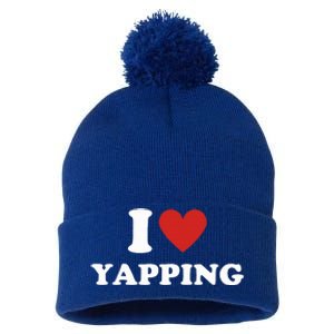 I Heart Yapping I Love Yapping  Pom Pom 12in Knit Beanie