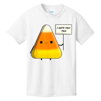 I Hate You Too Funny Halloween Candy Corn Kids T-Shirt