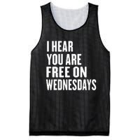 I Hear You’Re Free On Wednesdays Funny Free On Wednesdays Mesh Reversible Basketball Jersey Tank