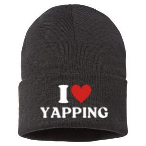 I Heart Yapping I Love Yapping Sustainable Knit Beanie