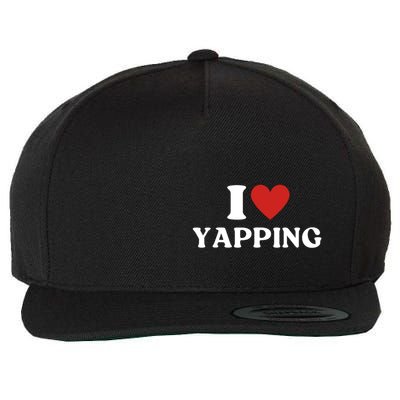 I Heart Yapping I Love Yapping Wool Snapback Cap