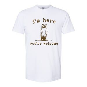 IM Here You Are Welcome Retro Softstyle CVC T-Shirt