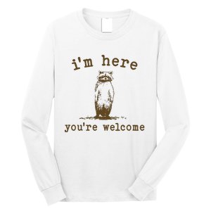 IM Here You Are Welcome Retro Long Sleeve Shirt