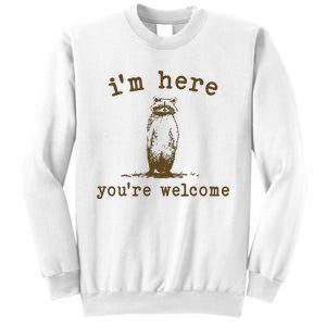 IM Here You Are Welcome Retro Sweatshirt