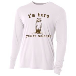 IM Here You Are Welcome Retro Cooling Performance Long Sleeve Crew