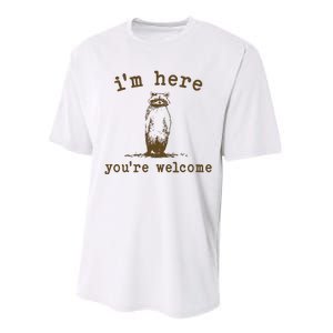 IM Here You Are Welcome Retro Performance Sprint T-Shirt