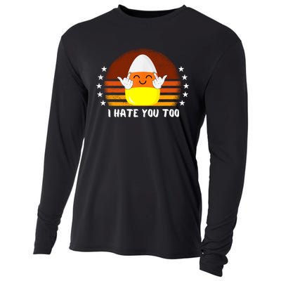 I Hate You Too Funny Halloween Candy Corn Cooling Performance Long Sleeve Crew