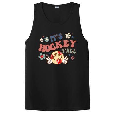 ItS Hockey YAll Game Day Happy Hippie Face Sport Lovers Gift PosiCharge Competitor Tank