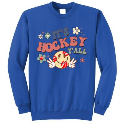 ItS Hockey YAll Game Day Happy Hippie Face Sport Lovers Gift Sweatshirt