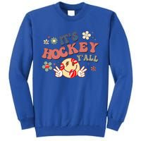 ItS Hockey YAll Game Day Happy Hippie Face Sport Lovers Gift Tall Sweatshirt