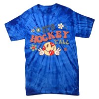 ItS Hockey YAll Game Day Happy Hippie Face Sport Lovers Gift Tie-Dye T-Shirt