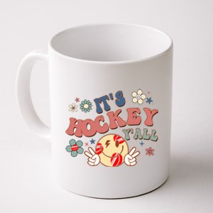 ItS Hockey YAll Game Day Happy Hippie Face Sport Lovers Gift Coffee Mug