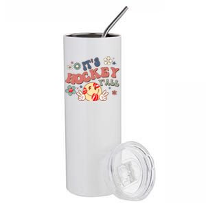 ItS Hockey YAll Game Day Happy Hippie Face Sport Lovers Gift Stainless Steel Tumbler