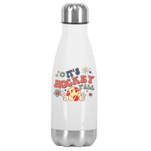 ItS Hockey YAll Game Day Happy Hippie Face Sport Lovers Gift Stainless Steel Insulated Water Bottle