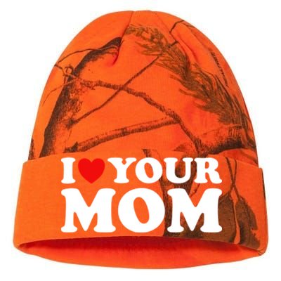 I Heart Your Mom Gift Funny I Love My Mom I Love Hot Moms Joke Gift Kati Licensed 12" Camo Beanie