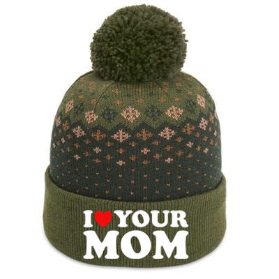 I Heart Your Mom Gift Funny I Love My Mom I Love Hot Moms Joke Gift The Baniff Cuffed Pom Beanie