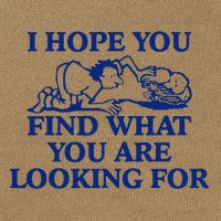 I Hope You Find What You Are Looking For Baby Blue Design Cotton Canvas Backpack