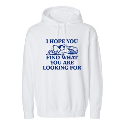I Hope You Find What You Are Looking For Baby Blue Design Garment-Dyed Fleece Hoodie