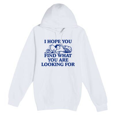 I Hope You Find What You Are Looking For Baby Blue Design Premium Pullover Hoodie