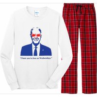 I Hear YouRe Free On Wednesdays Funny Anti Trump Long Sleeve Pajama Set