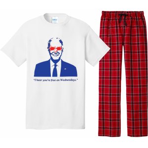 I Hear YouRe Free On Wednesdays Funny Anti Trump Pajama Set