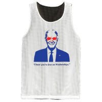 I Hear YouRe Free On Wednesdays Funny Anti Trump Mesh Reversible Basketball Jersey Tank