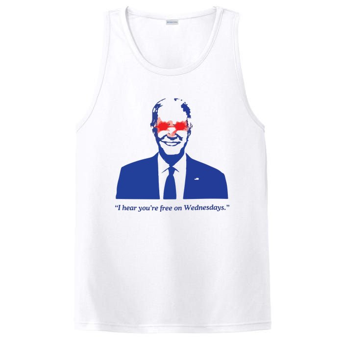 I Hear YouRe Free On Wednesdays Funny Anti Trump PosiCharge Competitor Tank