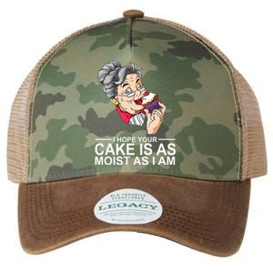 I Hope Your Cake Is As Moist As I Am Funny Legacy Tie Dye Trucker Hat