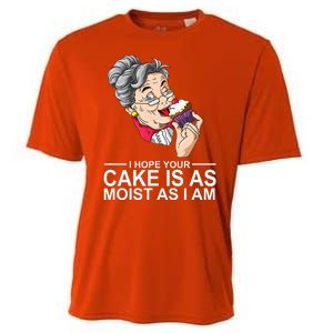 I Hope Your Cake Is As Moist As I Am Funny Cooling Performance Crew T-Shirt