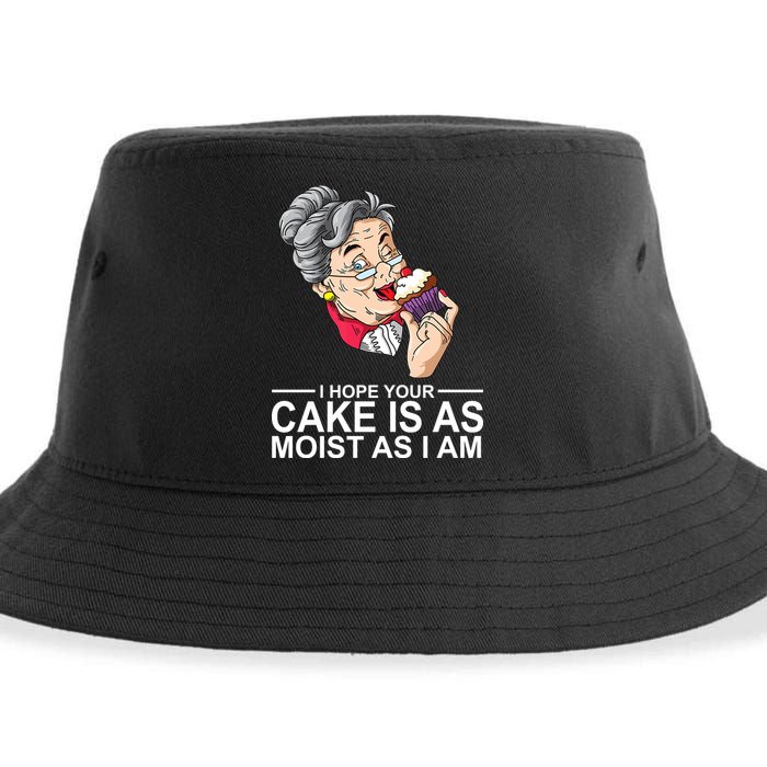 I Hope Your Cake Is As Moist As I Am Funny Sustainable Bucket Hat