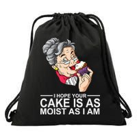 I Hope Your Cake Is As Moist As I Am Funny Drawstring Bag