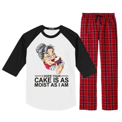 I Hope Your Cake Is As Moist As I Am Funny Raglan Sleeve Pajama Set