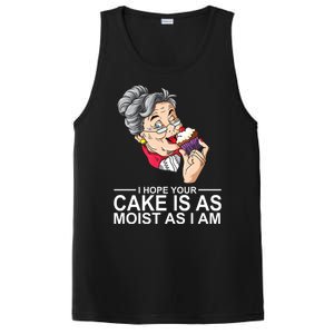 I Hope Your Cake Is As Moist As I Am Funny PosiCharge Competitor Tank