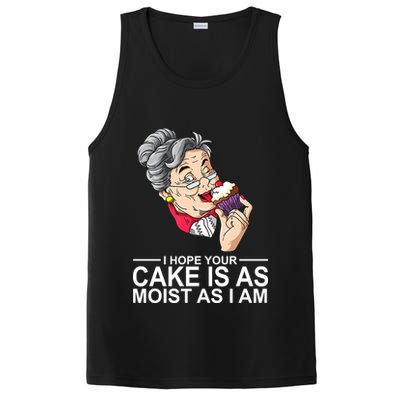 I Hope Your Cake Is As Moist As I Am Funny PosiCharge Competitor Tank
