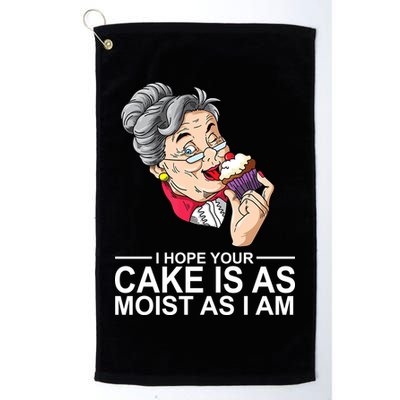 I Hope Your Cake Is As Moist As I Am Funny Golf Towel